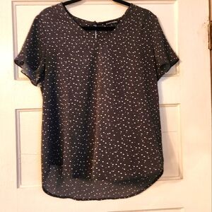 41 Hawthorn Blouse, Dark Green Short Sleeve Polka Dot Top, Sz Med EUC Stitch Fix